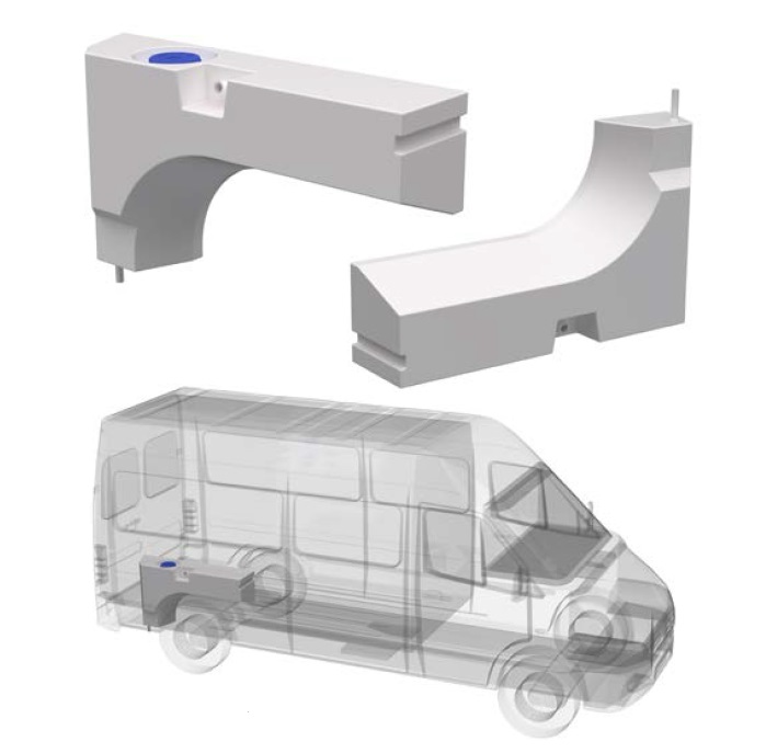 Caravan drinking water tanks